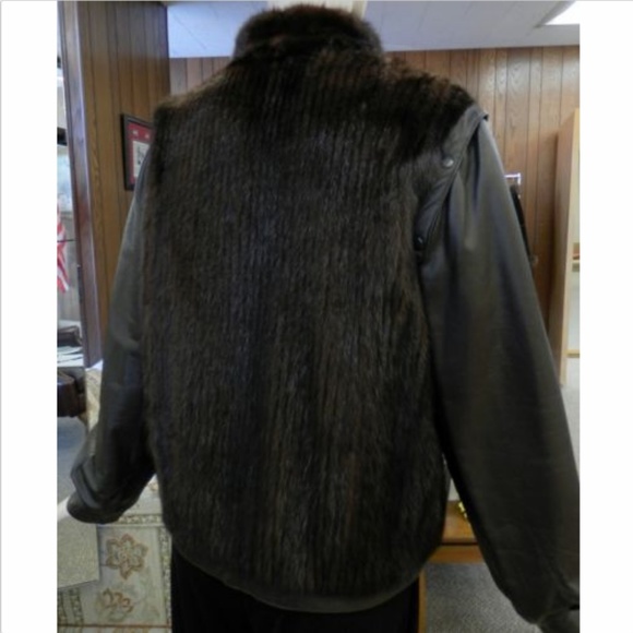 Corded Mink Fur Jacket; Converts to Vest - Picture 4 of 6